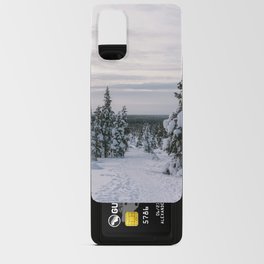 Magical Snow Landscape, Finnish Lapland in Winter || Lanscape Art print, nature Finland  Android Card Case