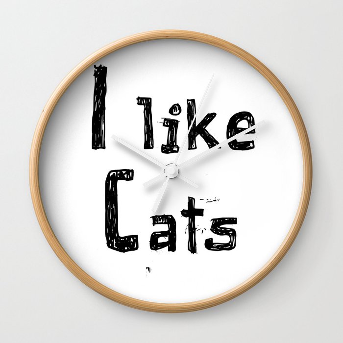 I Like Cats Wall Clock