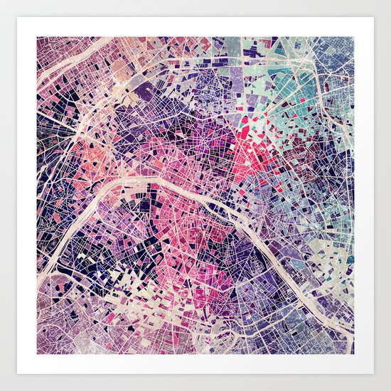 Paris mosaic Art Print