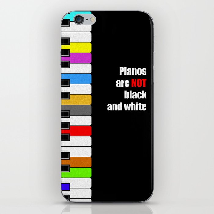 colorful piano - not black and white oil poster iPhone Skin