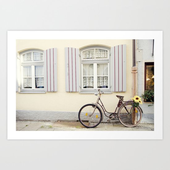 Retro bike Art Print