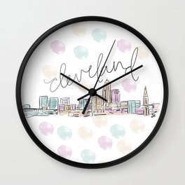 Cleveland Skyline RER Wall Clock