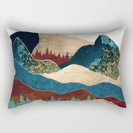 Malachite Mountains Rectangular Pillow