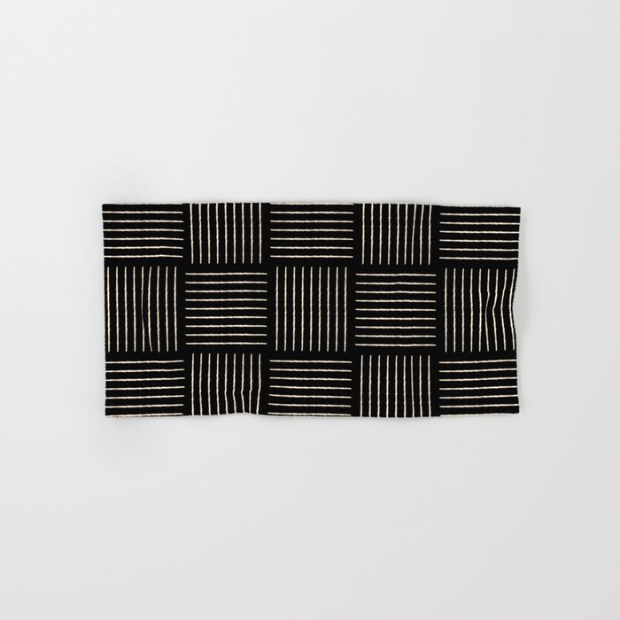 Black and top beige towels