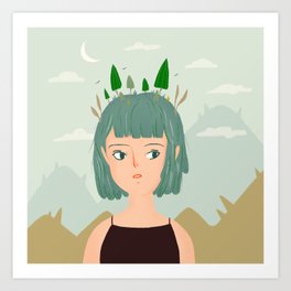 Forest lady of the Alps Art Print