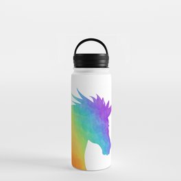 Rainbow Unicorn Silhouette Water Bottle