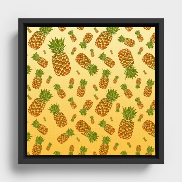Pineapple mood Framed Canvas