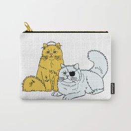Navy Cats Carry-All Pouch | Funny, Illustration, Comic, Animal 