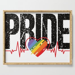 Pride heartbeat Serving Tray