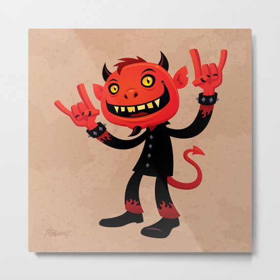 Heavy Metal Devil Metal Print