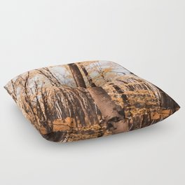 Amber autumn forest Floor Pillow