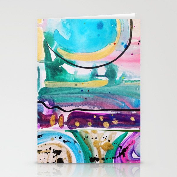 fluid circles Stationery Cards