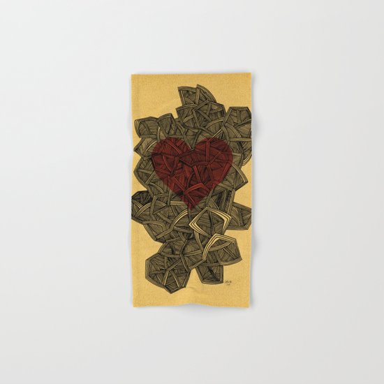 - heart line - Hand & Bath Towel