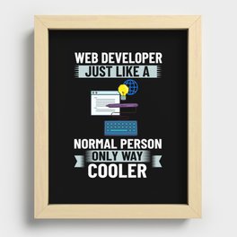 Web Development Engineer Developer Manager Recessed Framed Print