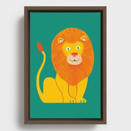 Lion kid's room Framed Canvas
