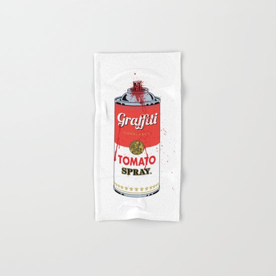Graffiti Tomato Spray Can Hand & Bath Towel