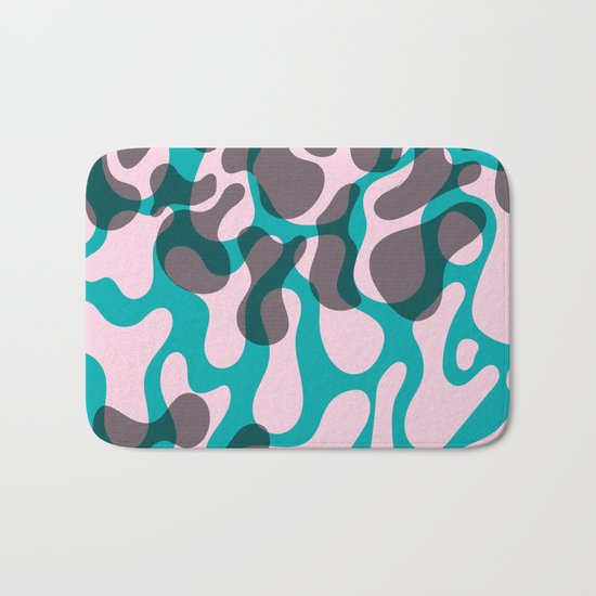 blue, pink, dots Bath Mat