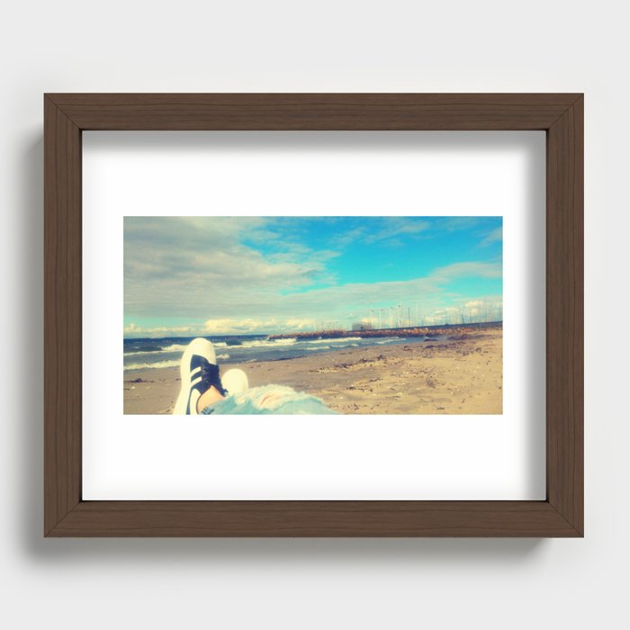 Sunset relax Recessed Framed Print