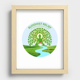 Buddhist Relief Recessed Framed Print