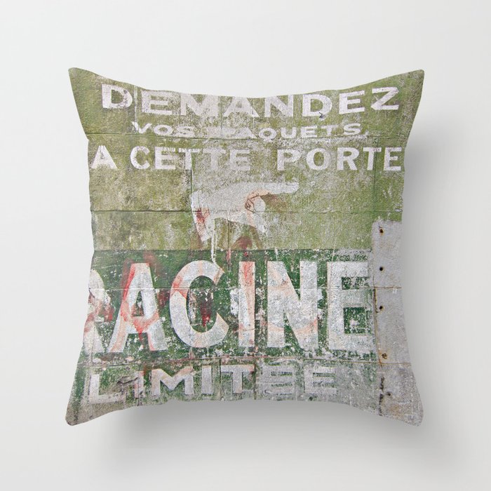 Ghost Sign Throw Pillow