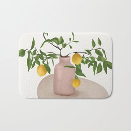 Lemon Branches Bath Mat