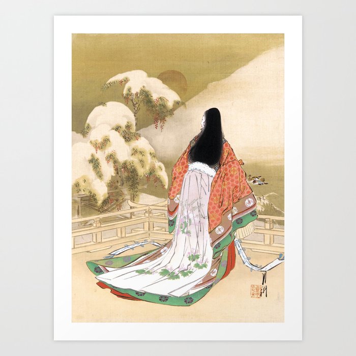 Vintage Ukiyo-E Poster by Ogata Gekko - Japanese Vintage Woodblock Painting Art Print
