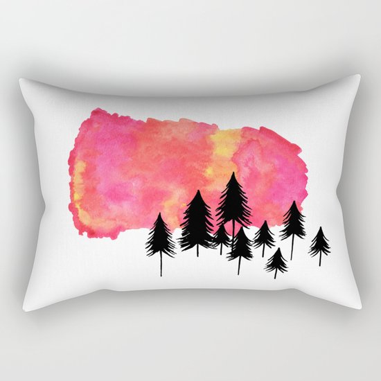 Forest Fire Rectangular Pillow