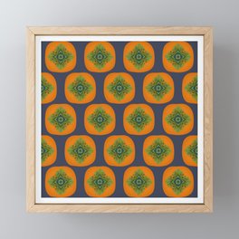 Persimmon Mandala Pattern Framed Mini Art Print