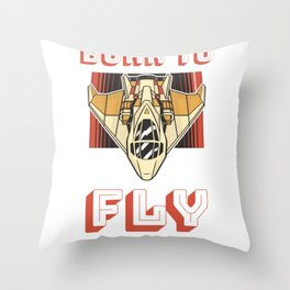Airplanes - Born To Fly Throw Pillow