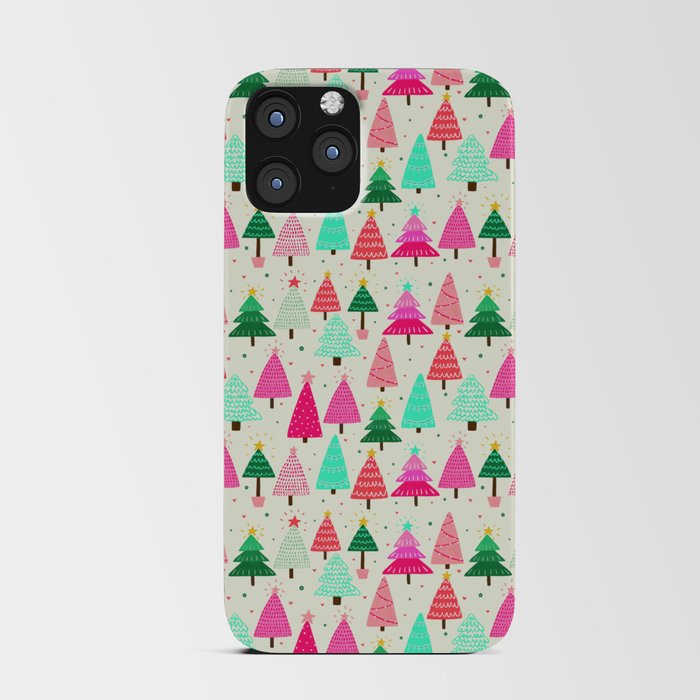 Christmas Trees - Pink and Cream Palette | Palette iPhone Card Case