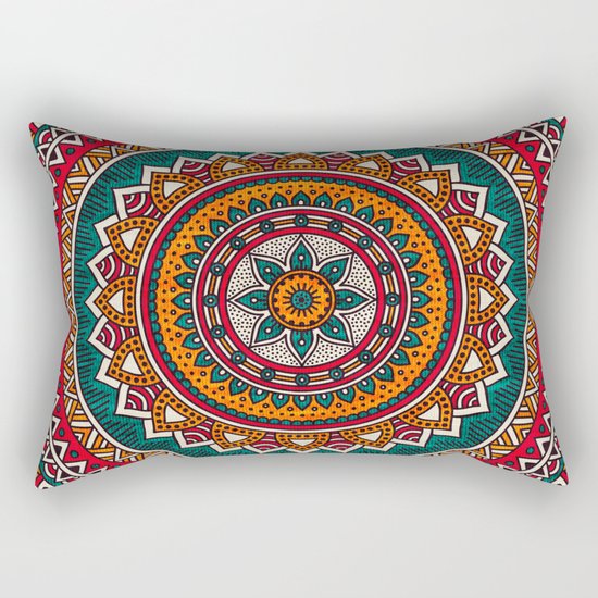 Hippie Mandala 9 Rectangular Pillow