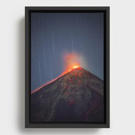 Erupción del Volcán de Fuego Framed Canvas