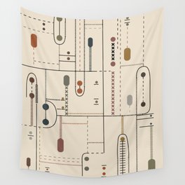 Abstract Earth Circuit Wall Tapestry