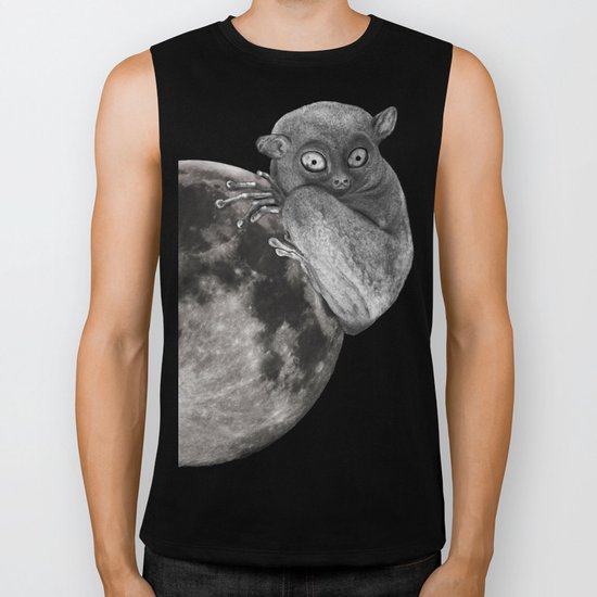 The Tarsius Who Reached His Light Source Biker Tank