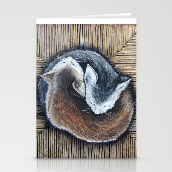 Cats rest Stationery Cards