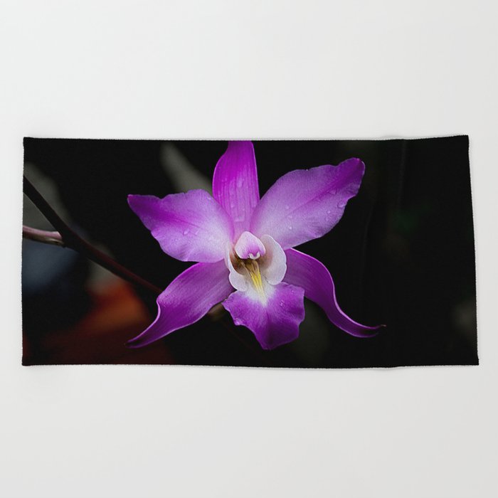 Purple Orchid Beach Towel