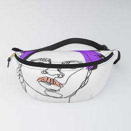 Adjoa Fanny Pack | Decorative, Minimal, Lineart, Pattern, Line, Black And White, Drawing, Digital, African, Painting 