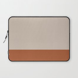 Minimalist Solid Color Block 1 in Putty and Clay Laptop Sleeve
