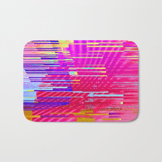 sunset glitch Bath Mat