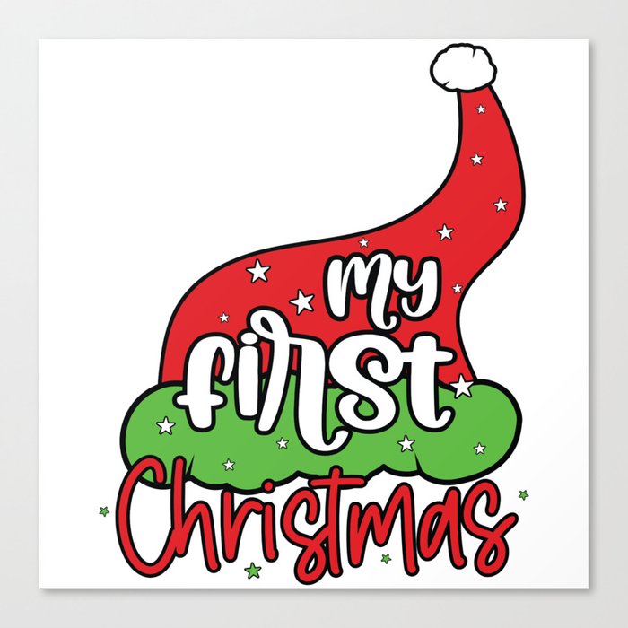 My First Christmas Funny Canvas Print