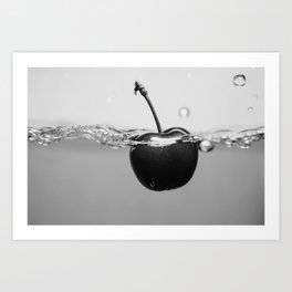 Sweet cherry pie, oh yeah black and white photograph Art Print