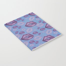 Very Periwinkle Kisses Lips in Shades of Purple Notebook