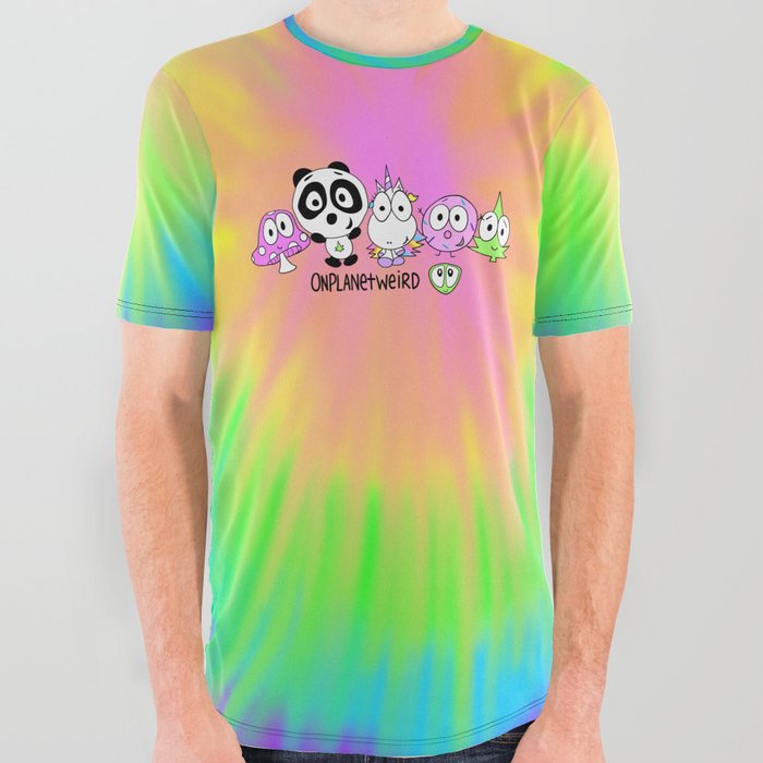 Tie Dye Friends All Over Graphic Tee