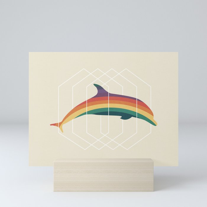 Calico Dolphin Mini Art Print