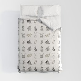 Vintage Bunny Rabbit Pattern Comforter