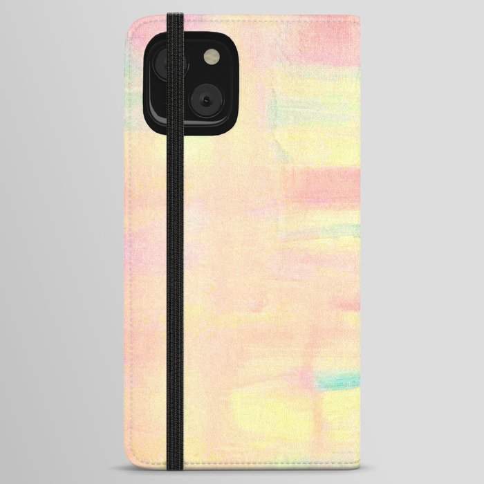 Lemony dream sky watercolor illustration iPhone Wallet Case