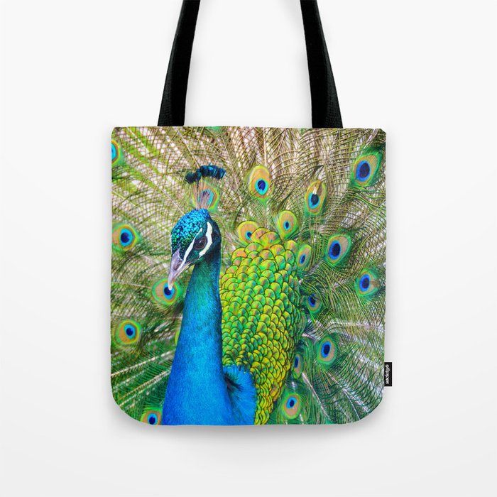 Beautiful Peacock (Color) Tote Bag