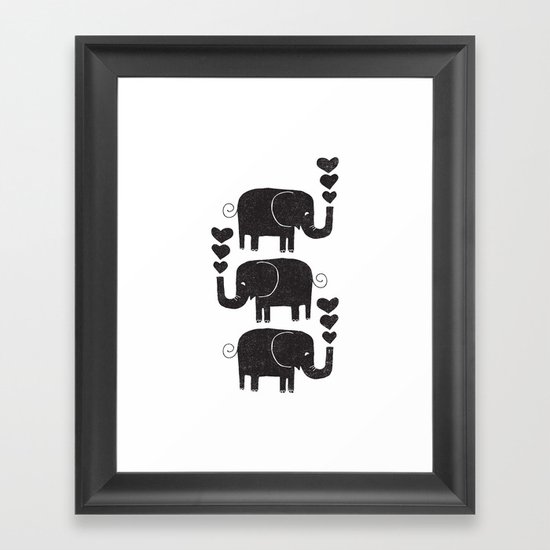 ELEPHANTS Framed Art Print