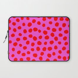 Keep me Wild Animal Print - Pink with Red Spots Laptop Sleeve