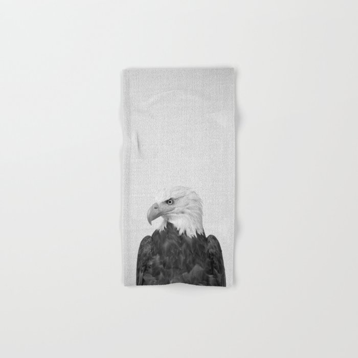 Eagle - Black & White Hand & Bath Towel